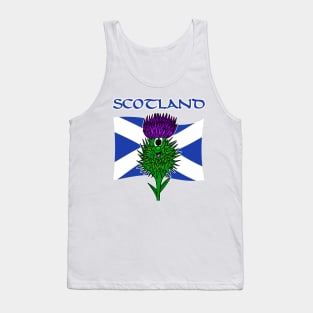 Scottish Thistle Scotland Flag St Andrews Day Tank Top